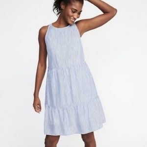 Old Navy Seersucker Tiered Dress